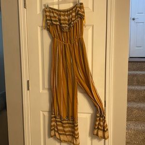 Free People Strapless Jumpsuit